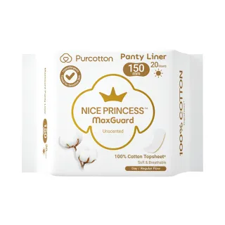【全棉時代Purcotton】100%純棉超淨吸護墊15cm 奈絲公主系列(20入)